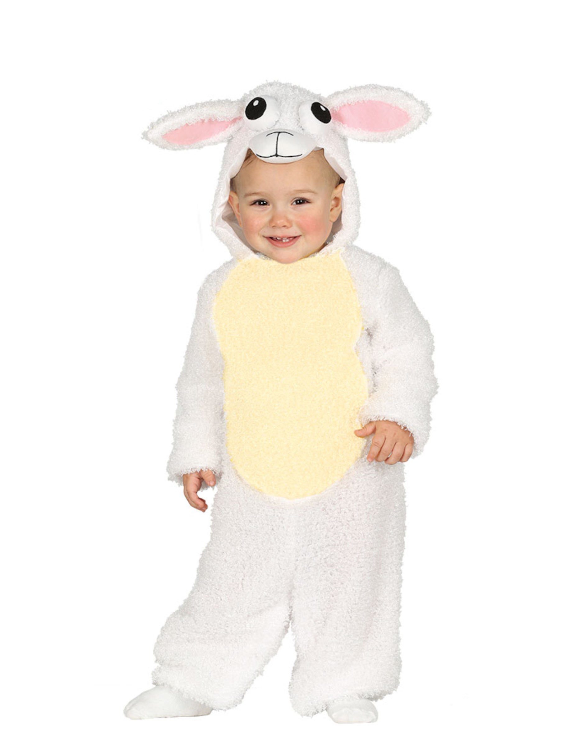 GUIRMA Kostüm Flauschiges Schafkostüm für Babys weiss-beige