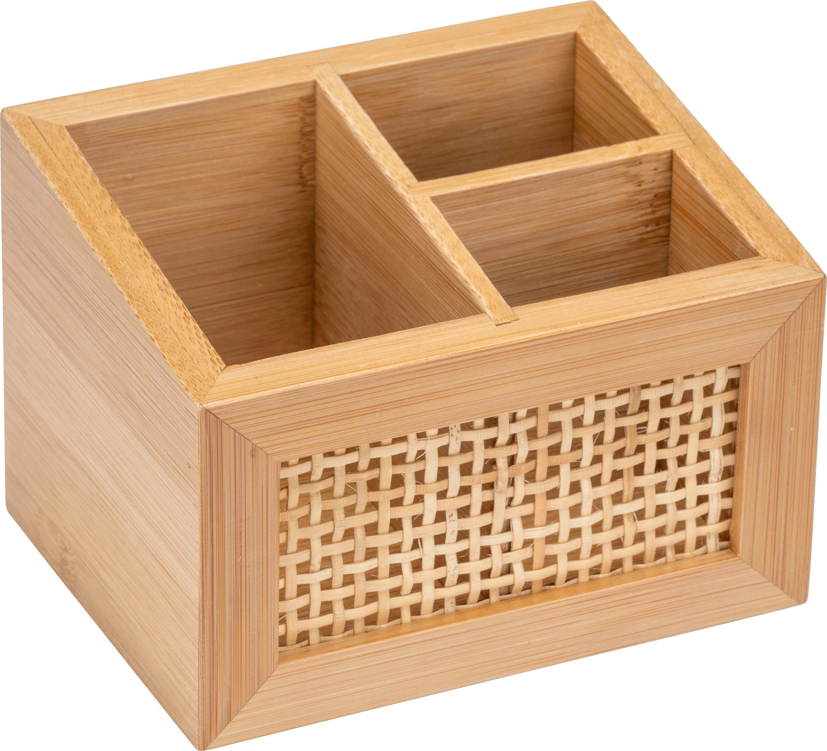 WENKO Badorganizer Всеgre (1 St), aus Bambus und Rattan