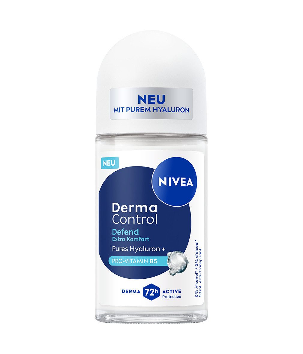 Nivea Deo-Roller Deodorant Derma Control Defend Roll-On 6 x 50ml, 6-tlg.