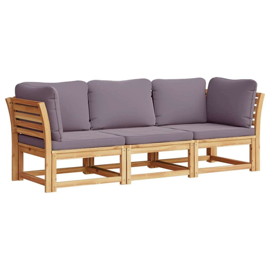 vidaXL Sofaelement 3-tlg. Garten-Lounge-Set mit Kissen günstig online kaufen