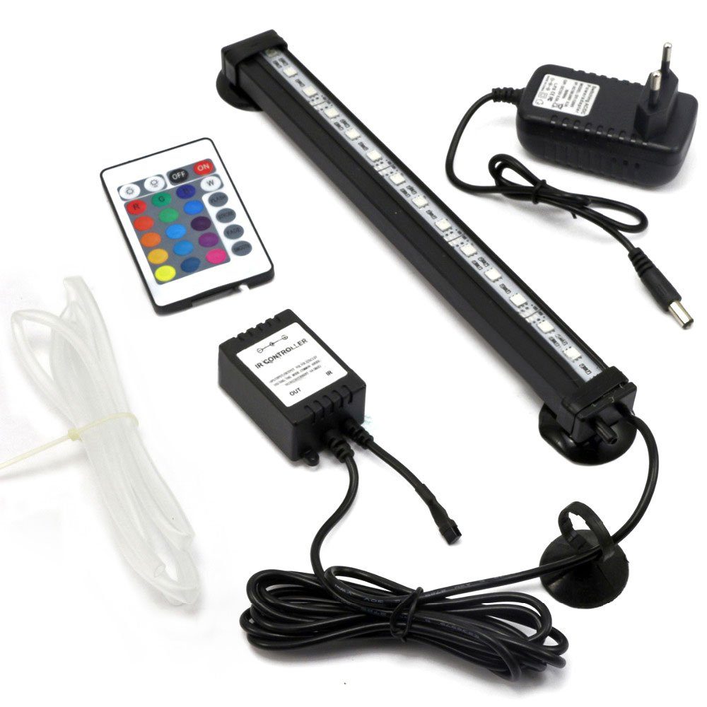 Rosnek LED Aquariumleuchte 5050 LED, RGB, Wasserdichte, Fernbedienung, Unterwasser Beleuchtung, RGB, Aquarium Lampe Air Bubble Leuchte
