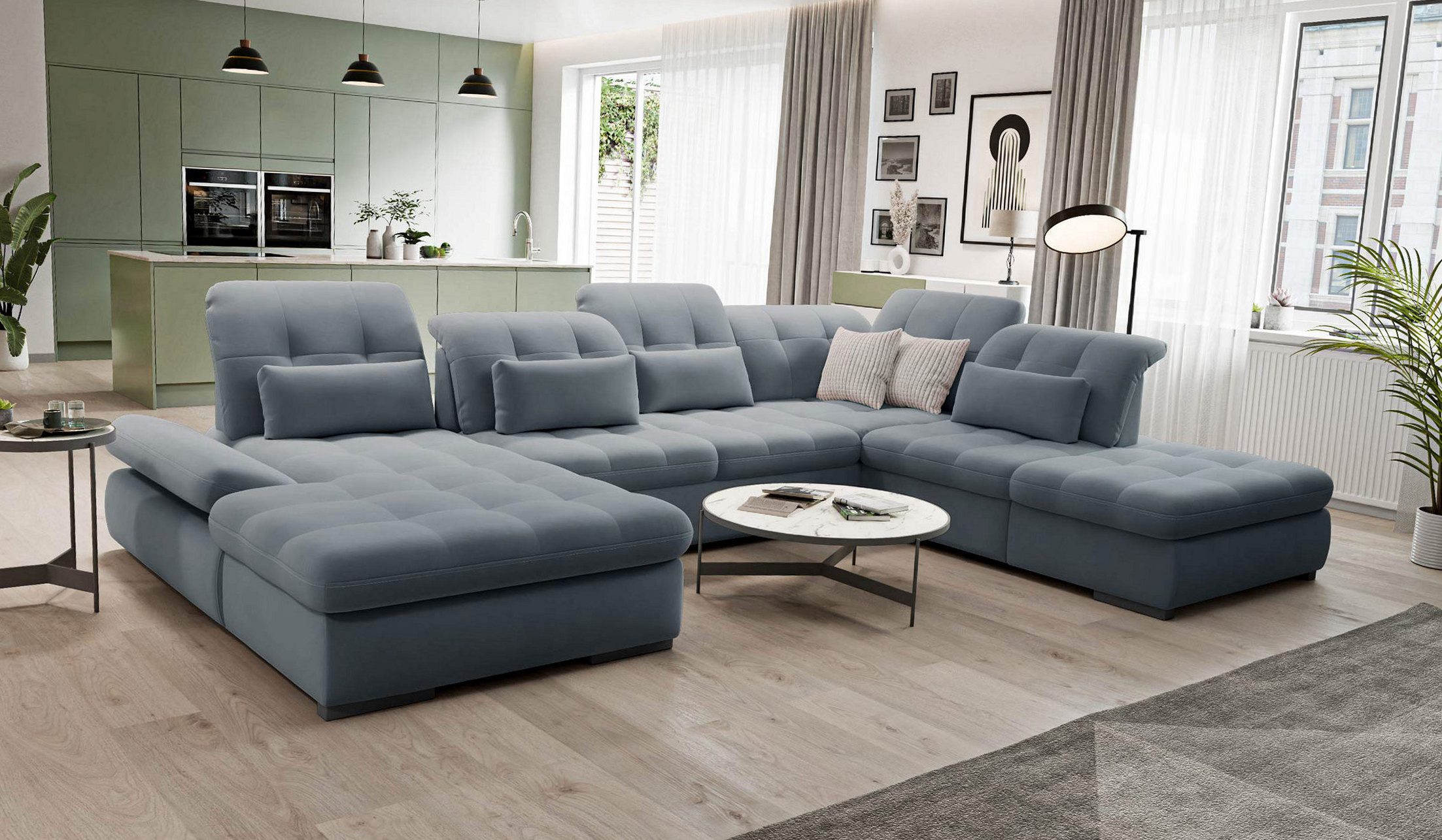 Hygger Möbelhaus Wohnlandschaft Oregon XXL U-Form günstig online kaufen