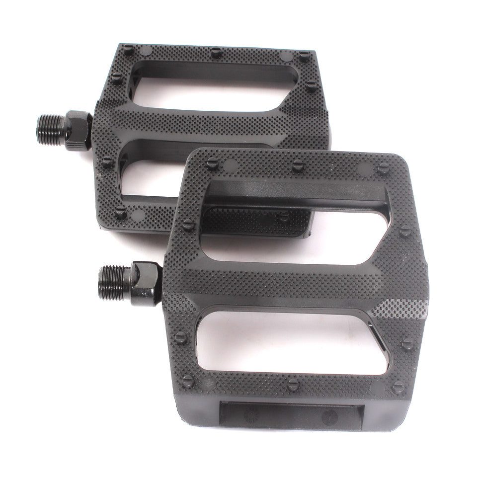 KHEbikes Fahrradpedale KHE PRISM BMX Pedale 9/16" PVC schwarz leicht 308 g (Passend für 3-teilige Kurbeln)