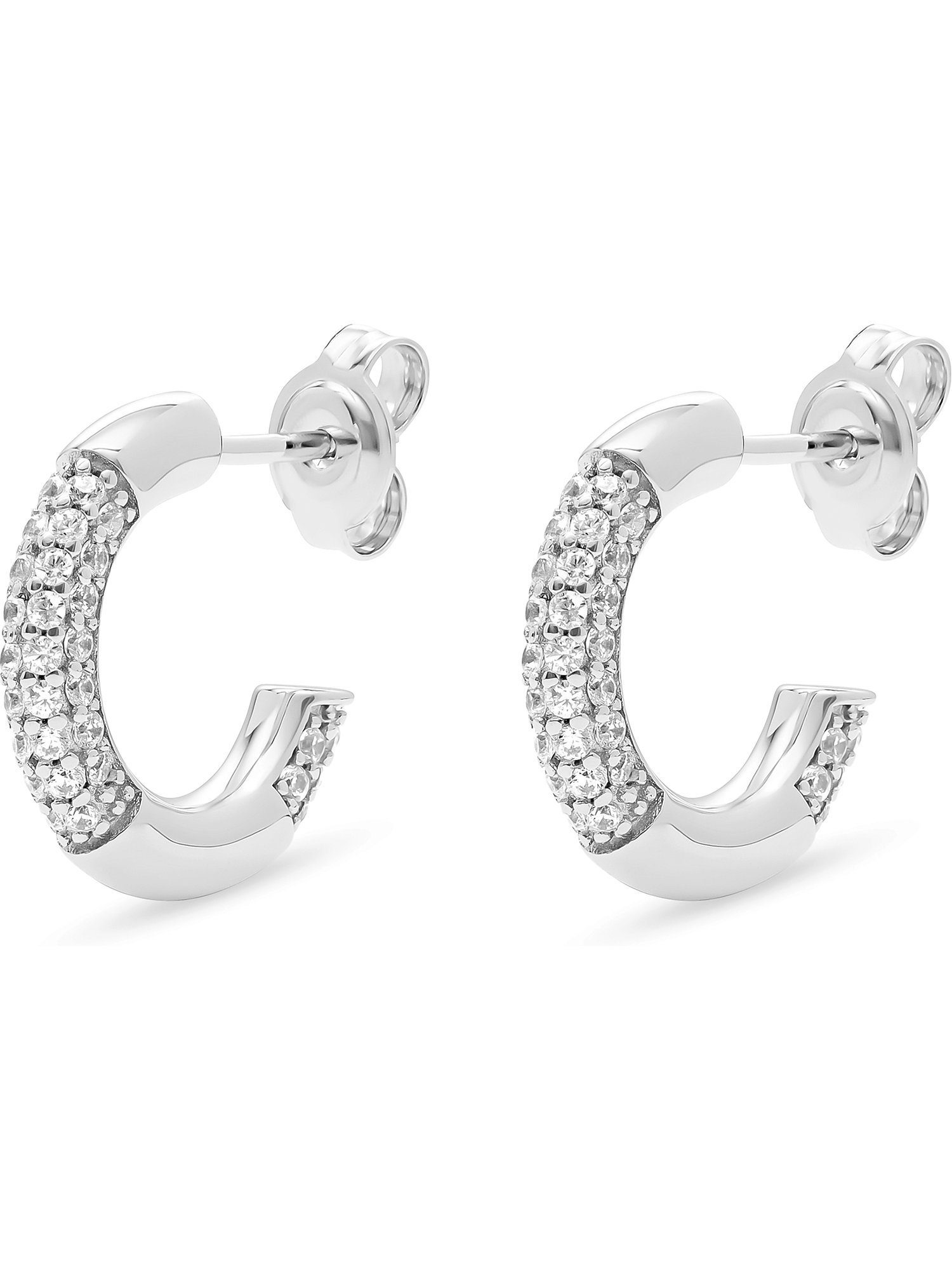 Esprit Paar Сережки-кільця ESPRIT Damen-Creolen 925er Silber 84 Zirkonia (Paar), Pave