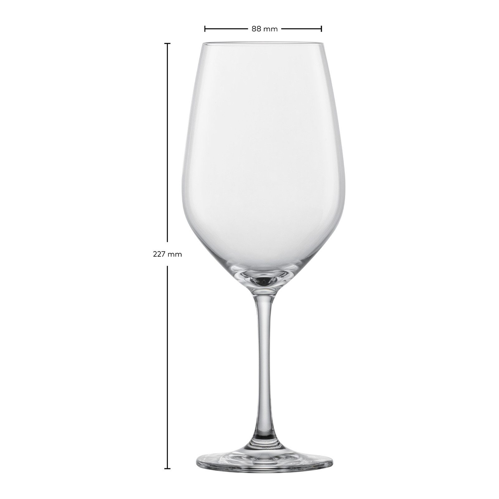 SCHOTT ZWIESEL Rotweinglas Forté Wassergläser / Rotweingläser 530 ml 4er Set, 4-tlg., Glas