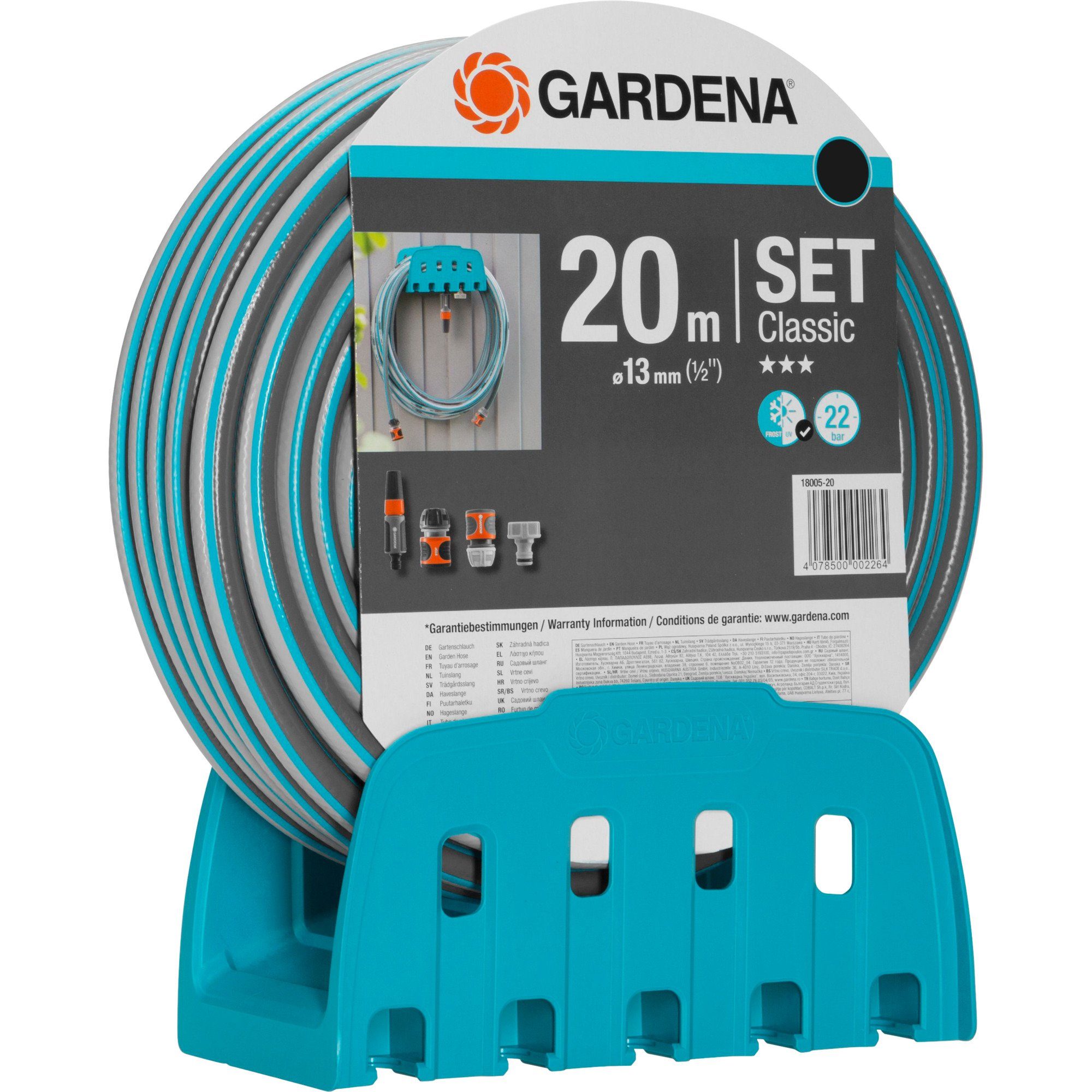 GARDENA Wandschlauchhalter 1800520, (Set), mit 20 m Schlauch, Standard