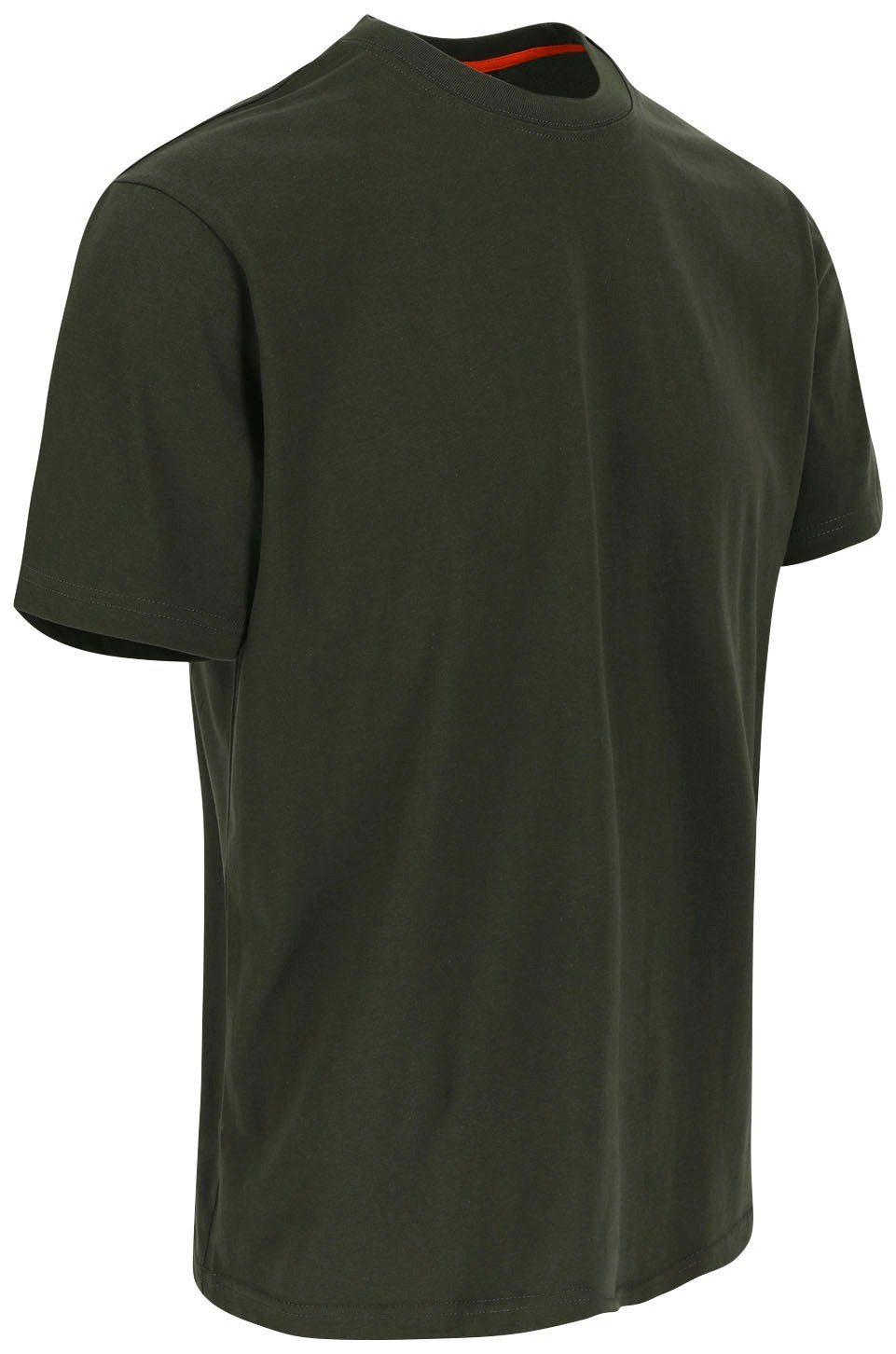 Herock T-Shirt Argo T-Shirt Kurzärmlig Rippstrick-Kragen Ärmel, khaki 3-tlg) Tragegefühl mit Kurze (Spar-Set, angenehmes