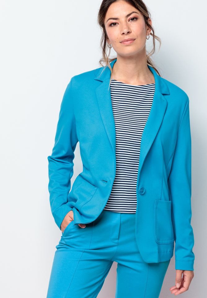 bianca Jerseyblazer – Lässiger Blazer mit Reverskragen und aufgesetzten Tas günstig online kaufen