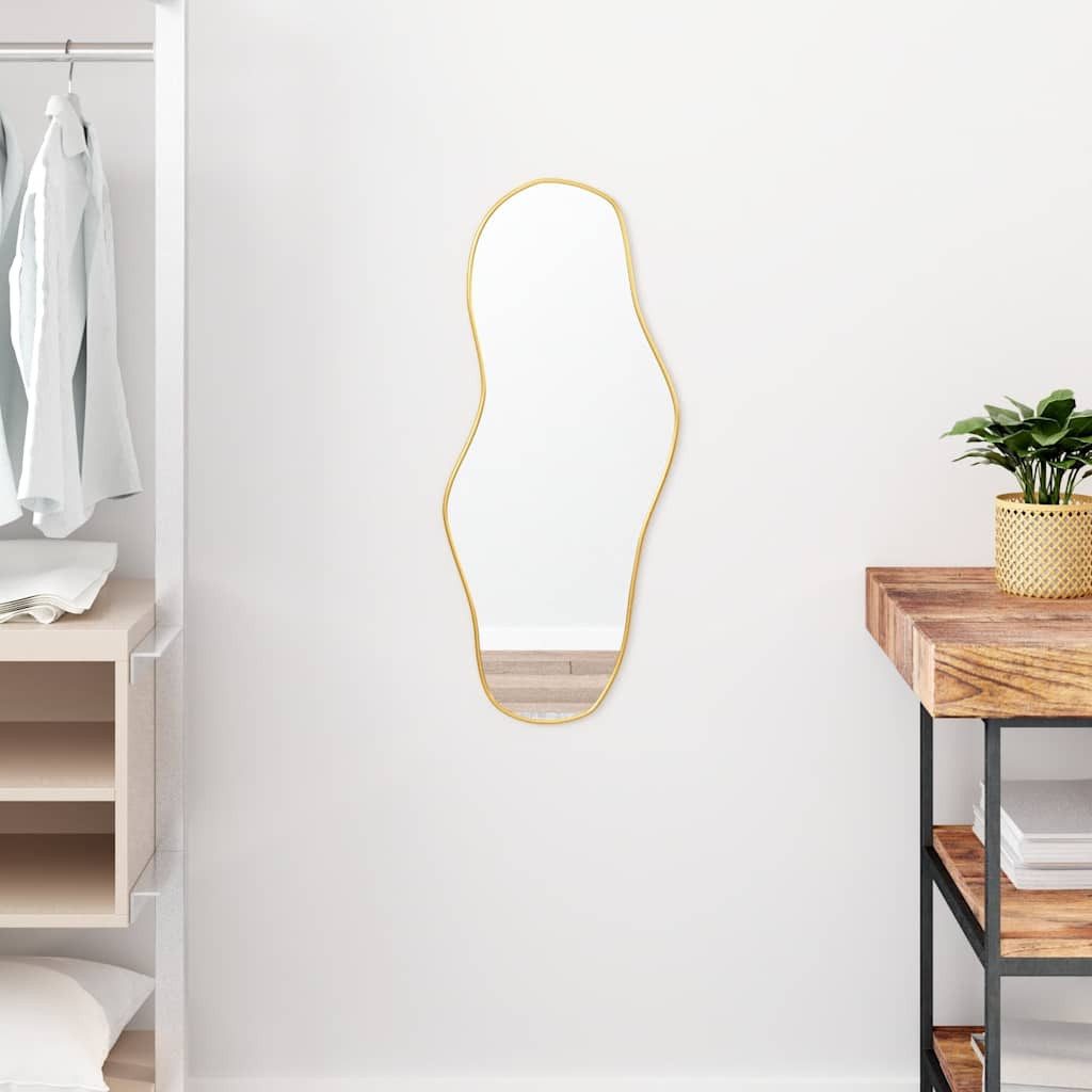 vidaXL Wandspiegel, Wandspiegel Golden 70x30 cm