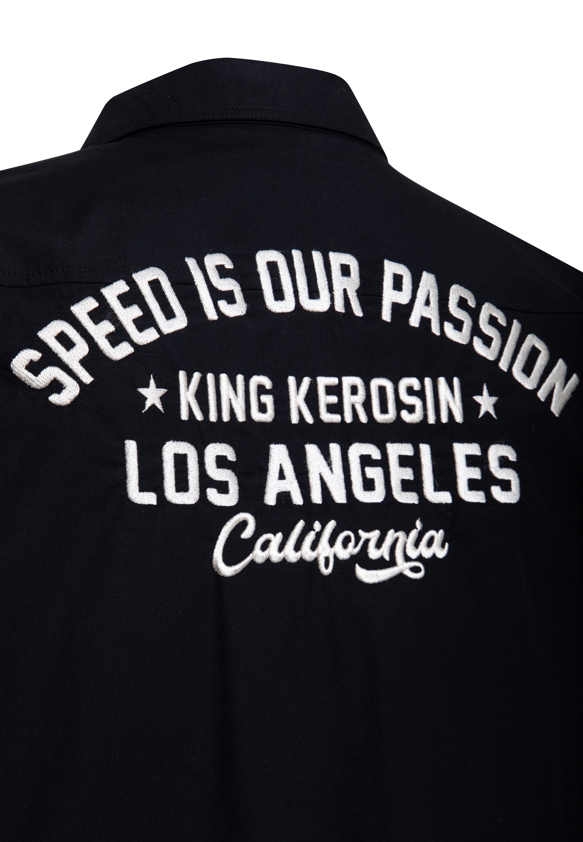 King Kerosin Kurzarmhemd King Kerosin Dragstrip Hemd 'Speed Is Our Passion' in Schwarz – Bild 5 von 5