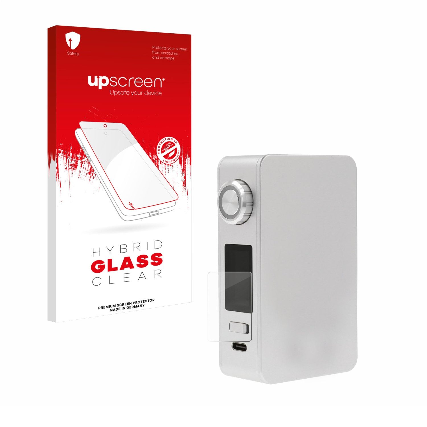 upscreen Displayschutzglas Folie für Lost Vape Centaurus M200, Schutzfolie Glas Panzer Display Schutz klar