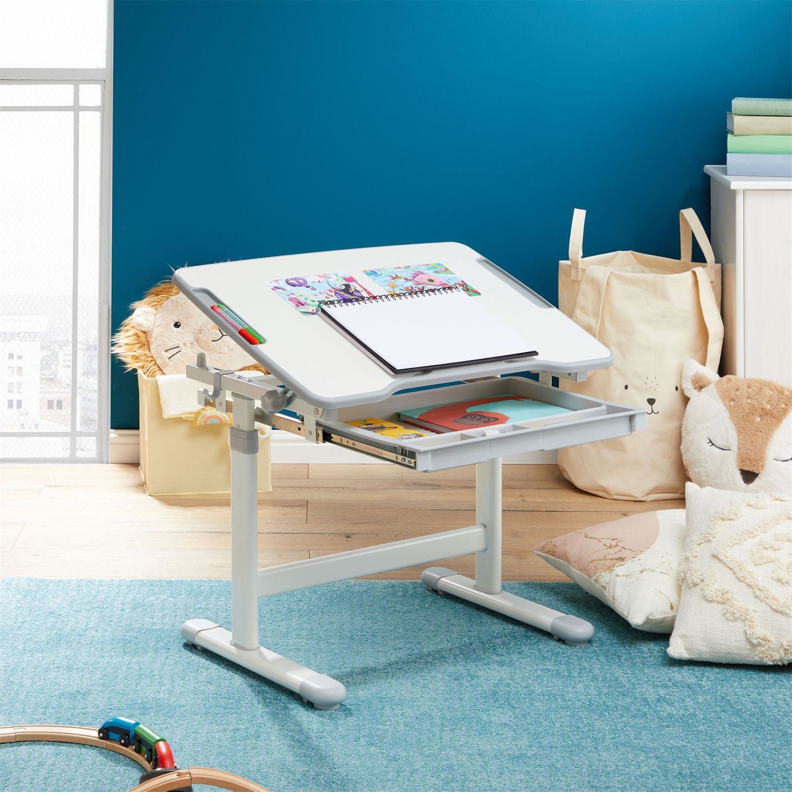 CARO-Möbel Kinderschreibtisch VITA, Kinderzimmer Schreibtisch neigbar günstig online kaufen