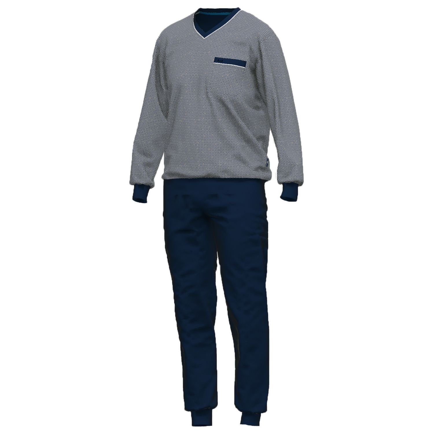 GÖTZBURG Pyjama Brooklyn (Set, 2 tlg) reine Baumwolle, wärmeregulierend, atmungsaktiv, formbeständig