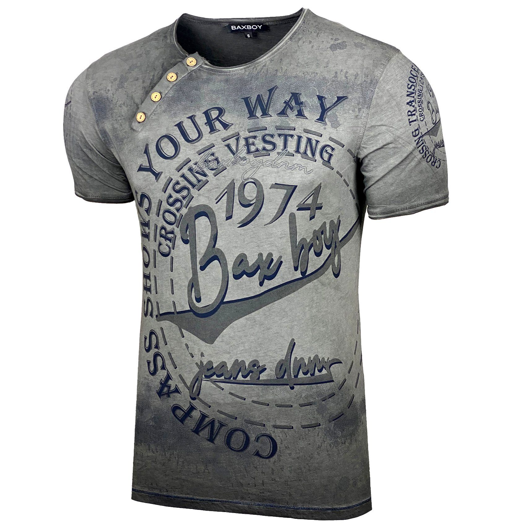 Baxboy T-Shirt Baxboy Herren Verwaschen Vintage günstig online kaufen