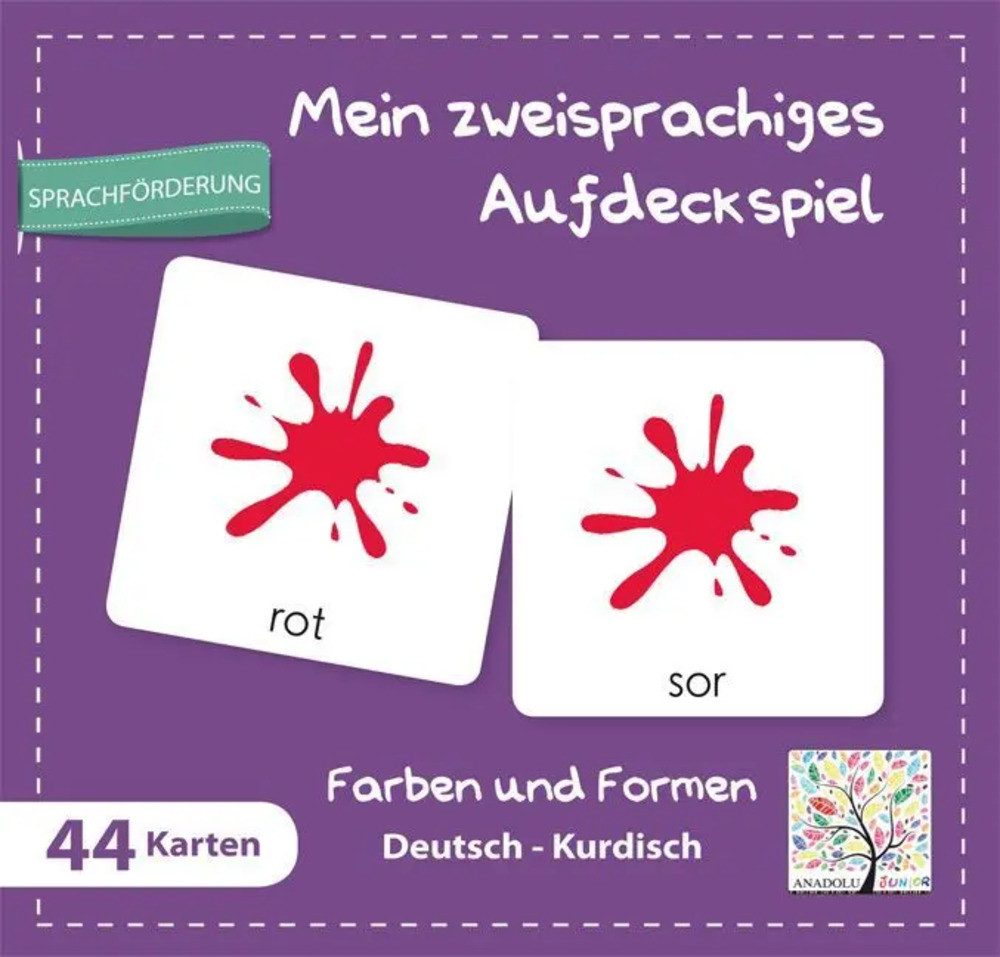 Spiel Mein zweisprachiges Aufdeckspiel, Farben und Formen...