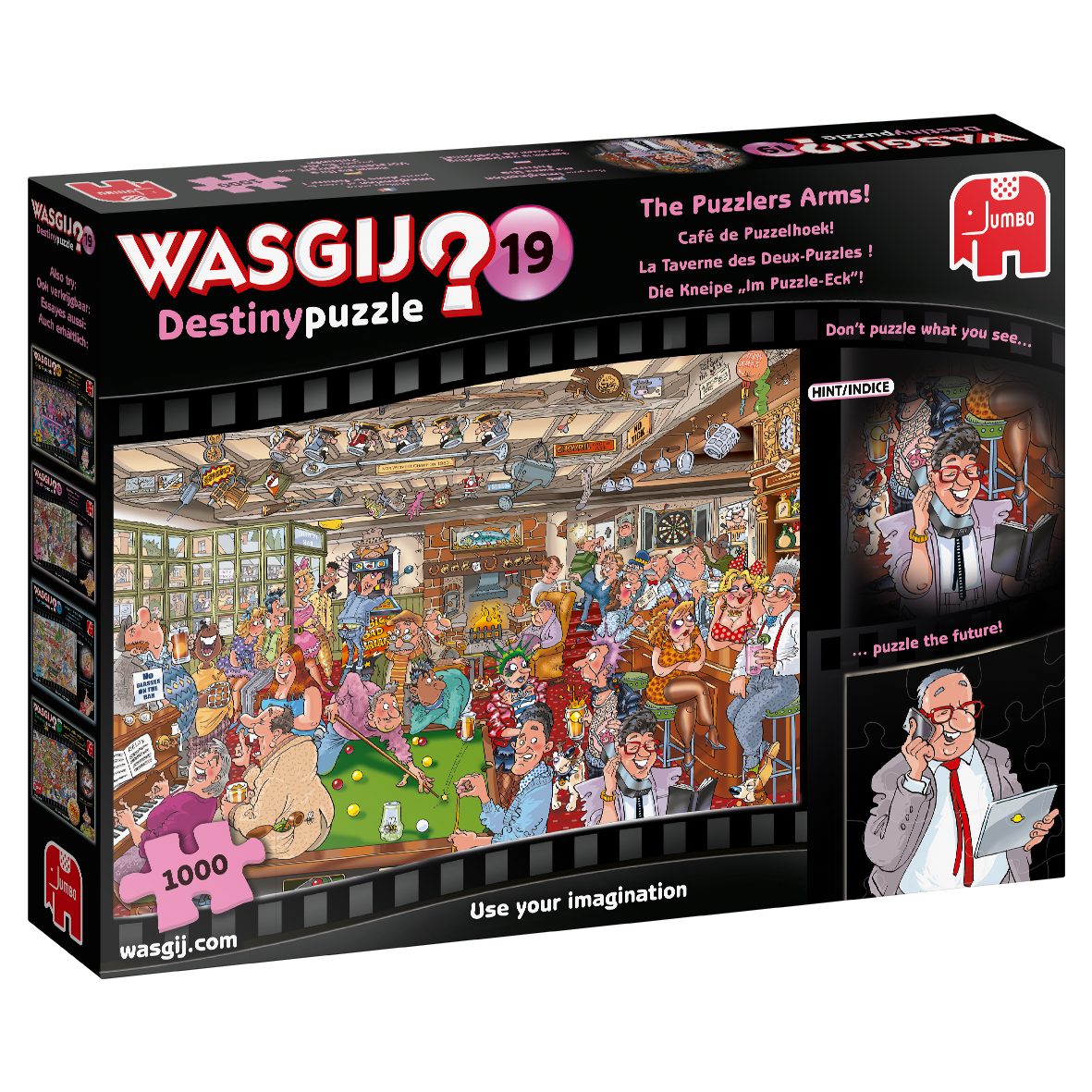 Jumbo Spiele Puzzle Wasgij Destiny 19 Die Kneipe Im Puzzle-Eck 1000 Teile Puzzle, 1000 Puzzleteile, Made in Europe