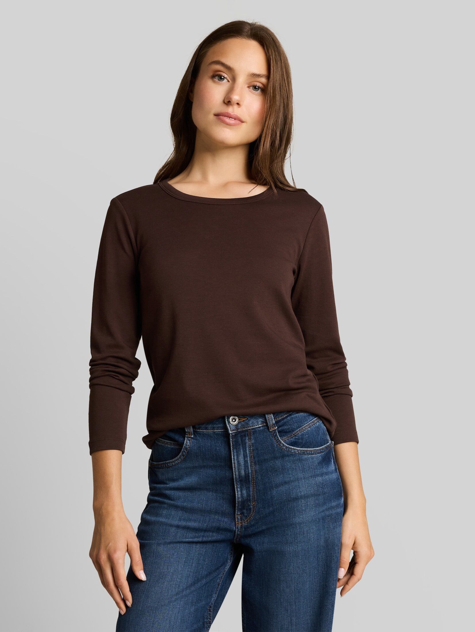 TOM TAILOR Langarmshirt T-Shirt (im Einserpack) Basic Langarmshirt aus Baumwolle
