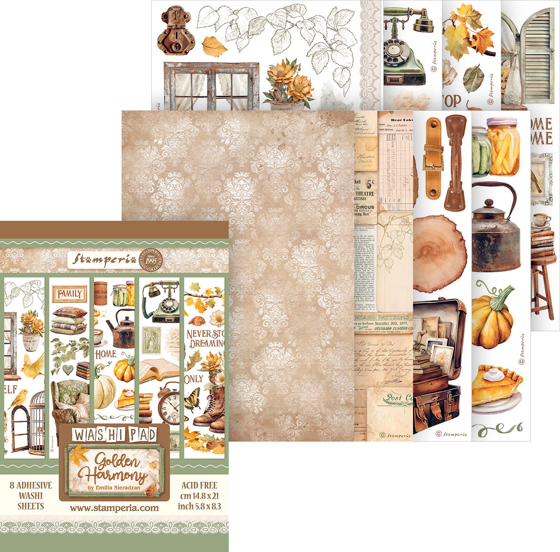Sticker Washi Pad Golden Harmony