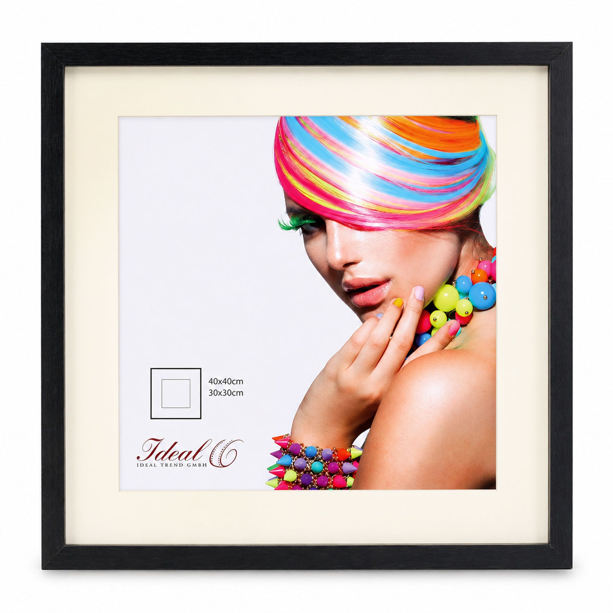 IDEAL TREND Bilderrahmen 3D Objektrahmen Holz Bilderrahmen quadratisch Wanddeko Collage Poster, für 1 Bilder (1 St), Natürliche Holzmaserung sichtbar, leichte Farbabweichungen möglich