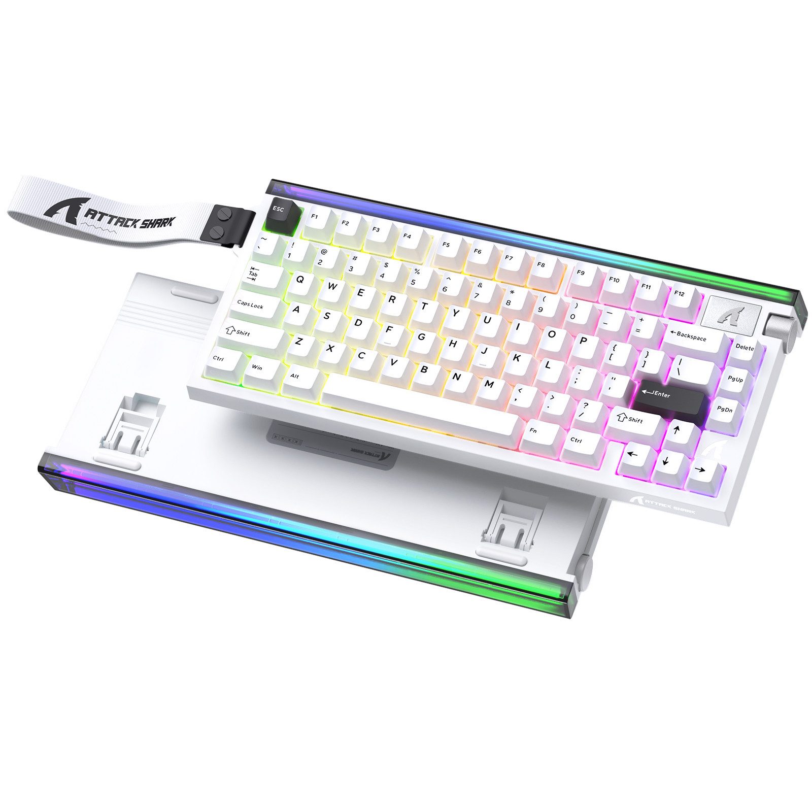 ATTACK SHARK R85 HE 8000Hz Rapid Trigger-Tastatur,0,005mm RT,Hall-Magnetic Switch Gaming-Tastatur (RGB-Lightbox, Hall-Magnetschalter,75% Gaming-Tastatur)