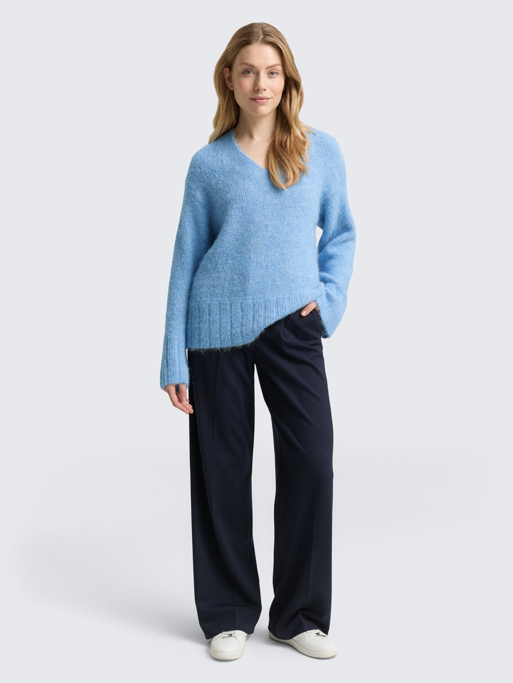 TOM TAILOR Strickpullover Pullover & Strickjacken Oversize Strickpullover mit Wollanteil