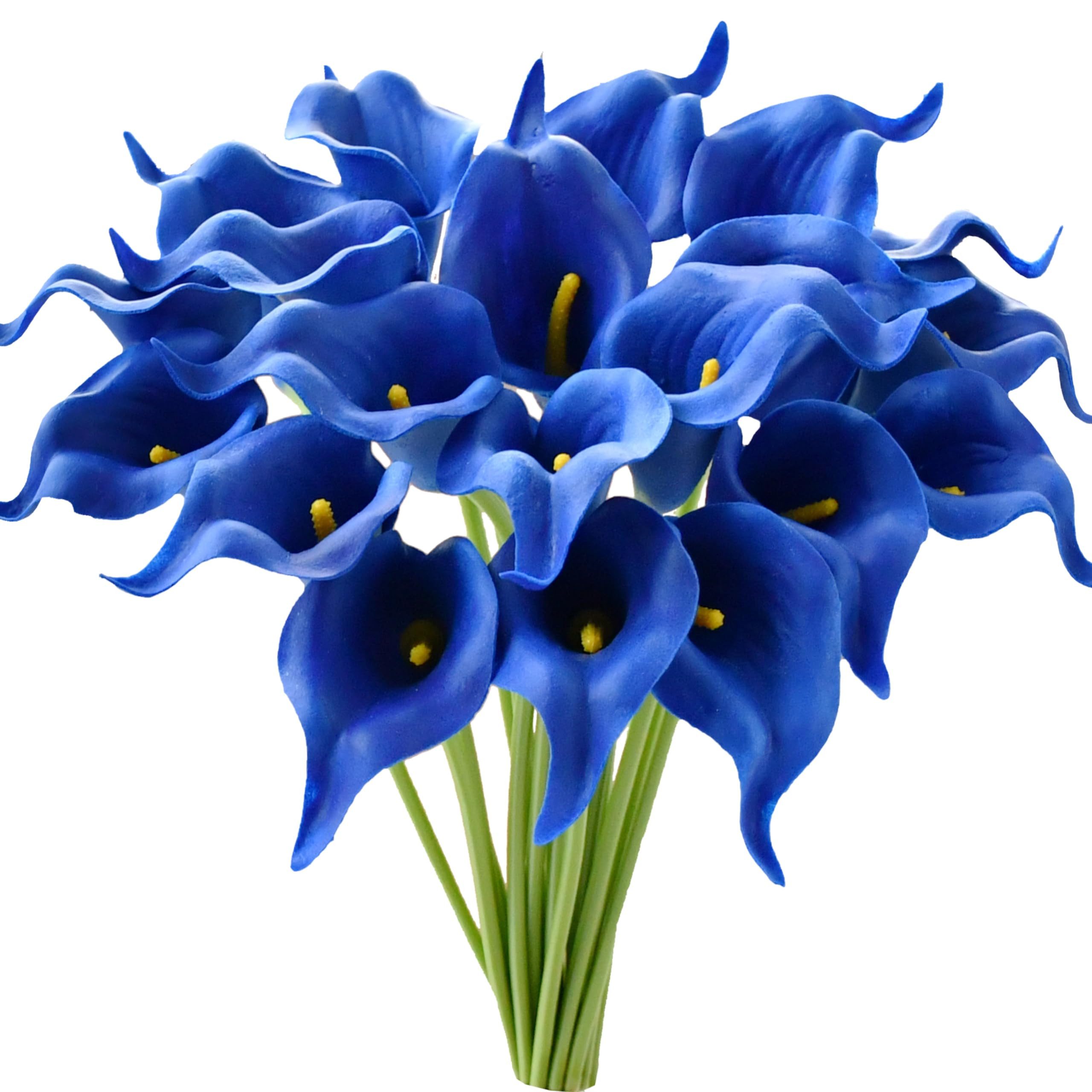 Kunstpflanze 35 cm Calla-Lilien Kunstblumen wie Echt Künstliche Blumen, Agger, für Mittelstück DIY Brautstrauß Heimdekoration