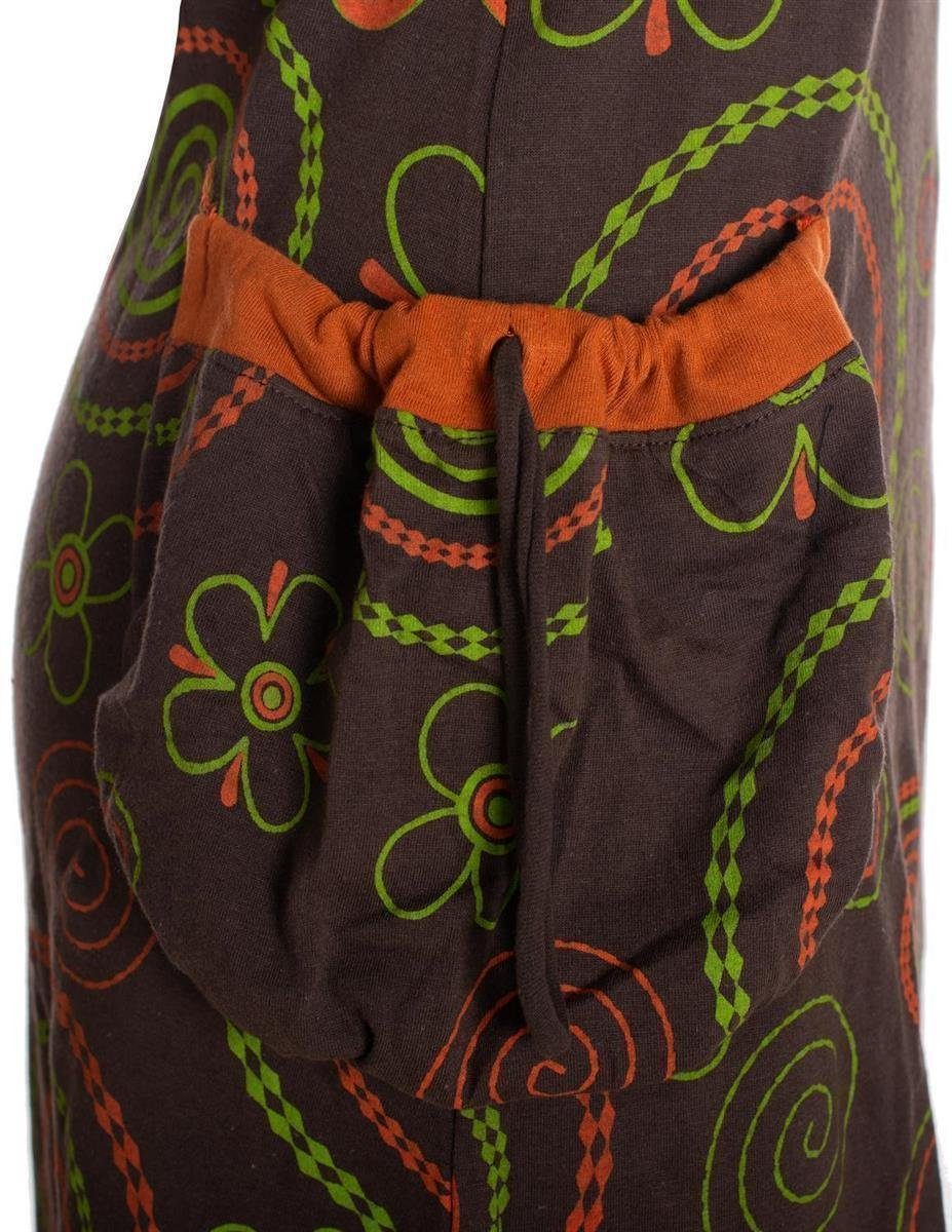Vishes Jerseykleid Langarm Shirt Blümchenkleid Bedruckt 70er 80er Hippie Style – Bild 5 von 5
