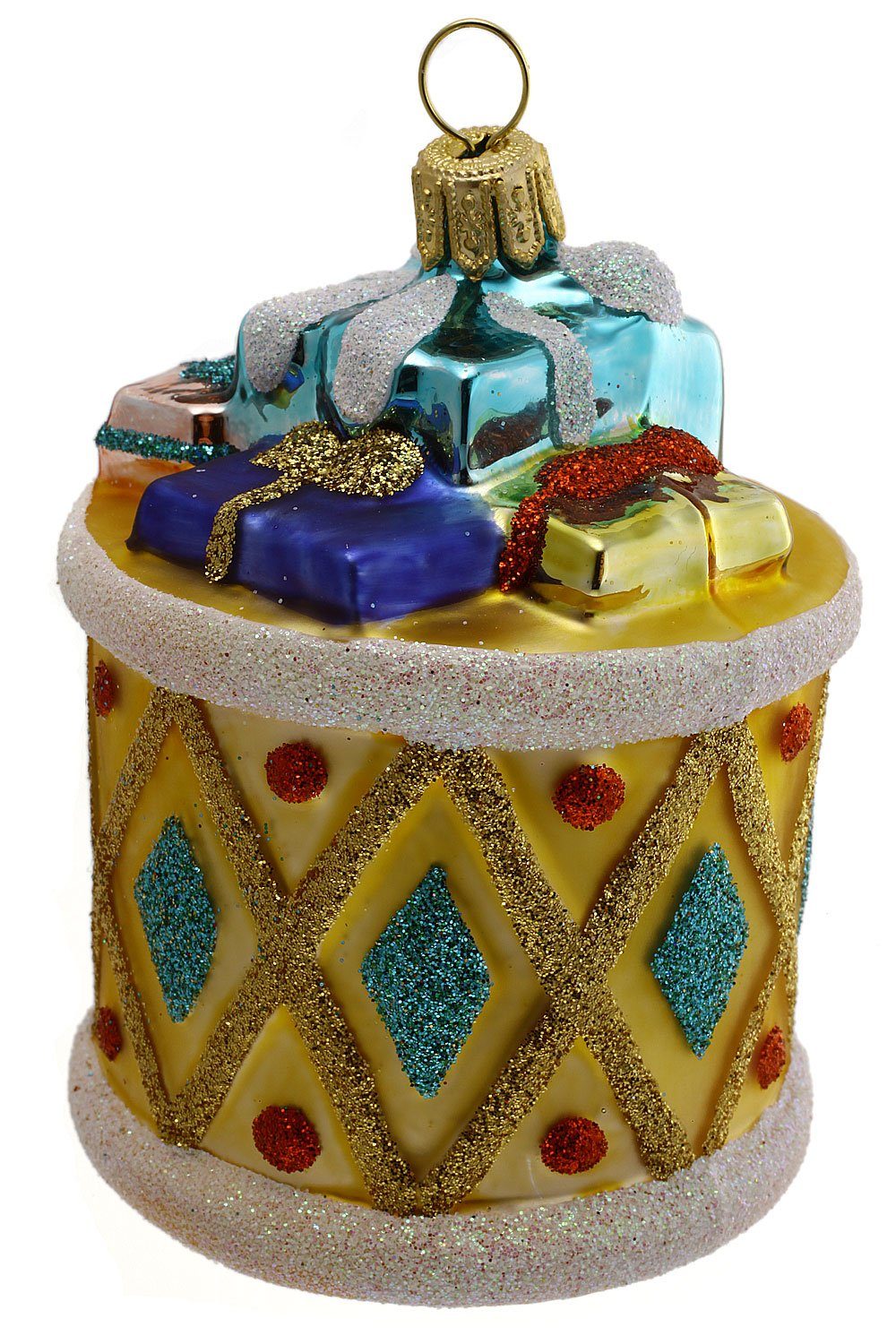 Hamburger Weihnachtskontor Christbaumschmuck Große Trommel, mundgeblasen - günstig online kaufen