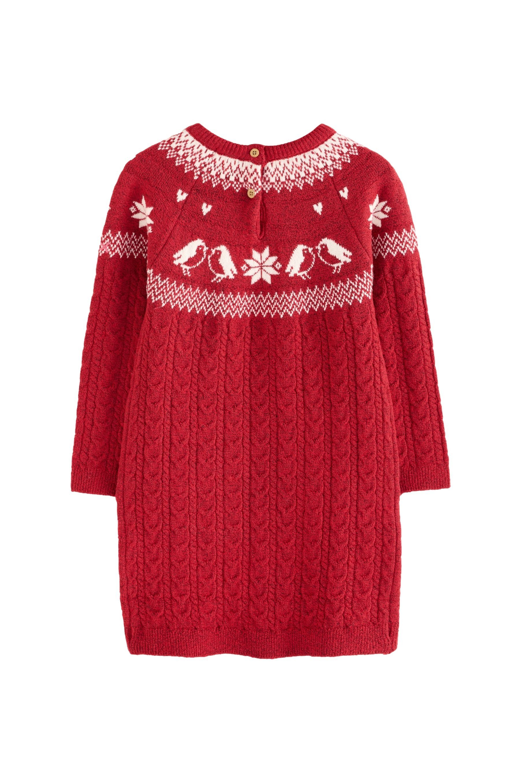Next Strickkleid Weihnachtliches Pulloverkleid mit Fairisle-Muster (1-tlg)