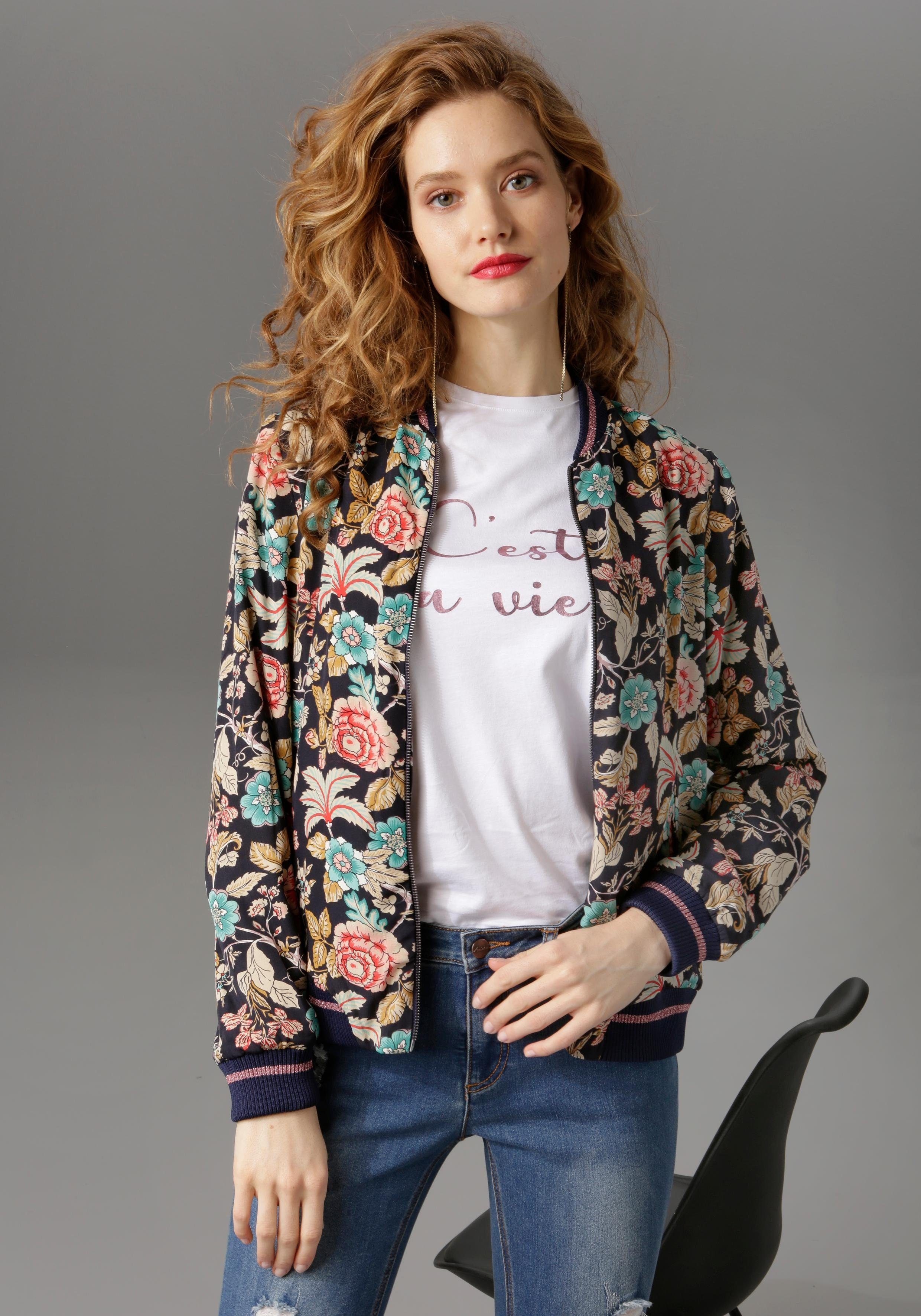 Aniston CASUAL Blouson mit Blumendruck online kaufen | OTTO