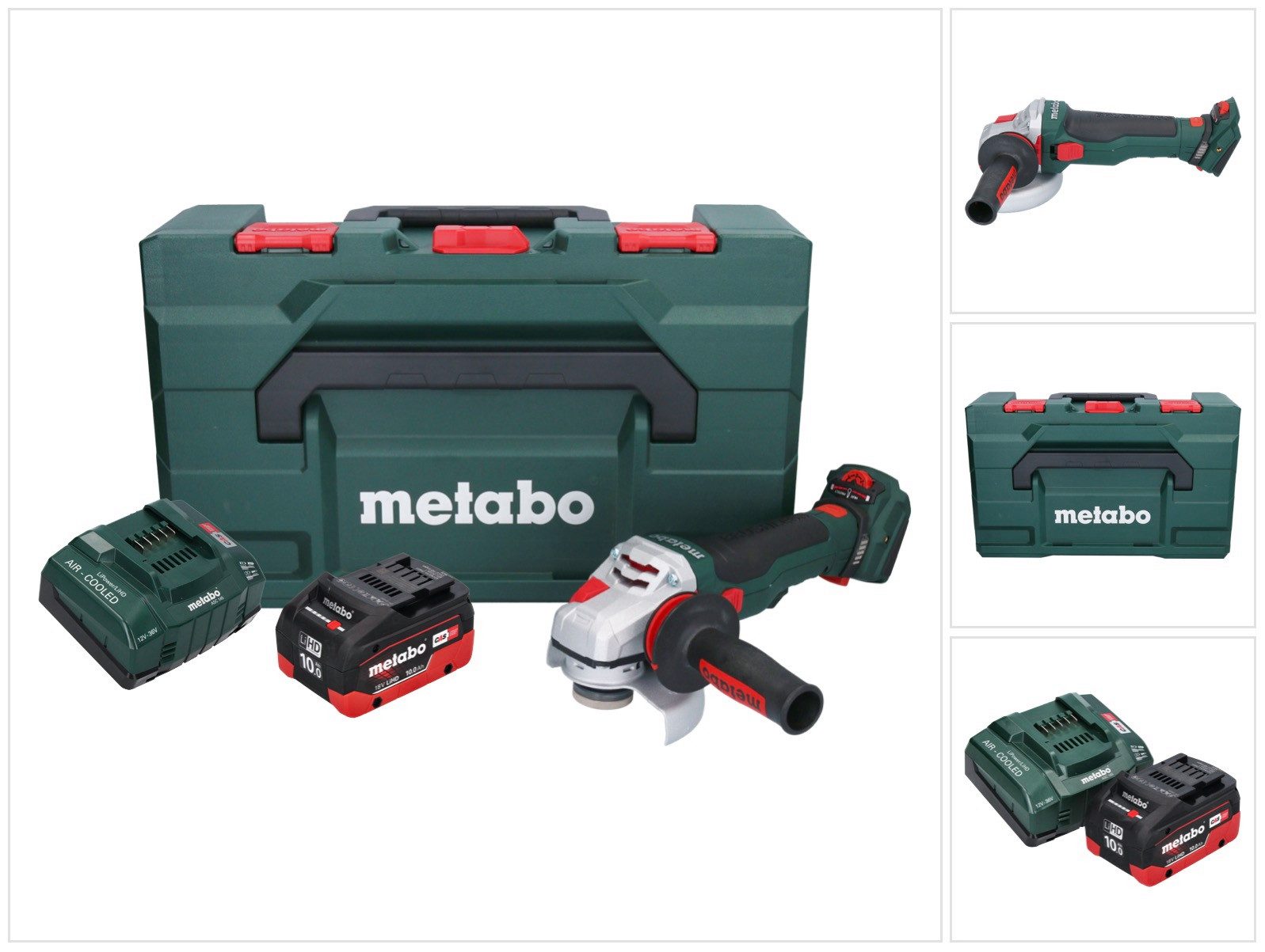 metabo Akku-Winkelschleifer WVB 18 LTX BL 15-125 Quick 18 V 125 mm Brushless + 1x Akku 10,0 Ah