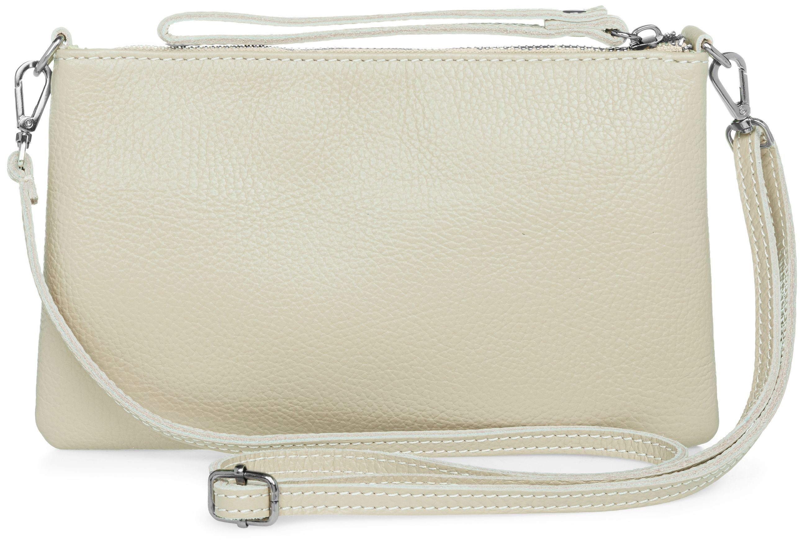 Caspar Clutch Abendtasche Kompakte Damen Leder Tasche - CLASSIC LINE - Modell No.834, leicht, elegant & unempfindlich - 100% Echtleder - Handmade in Italy