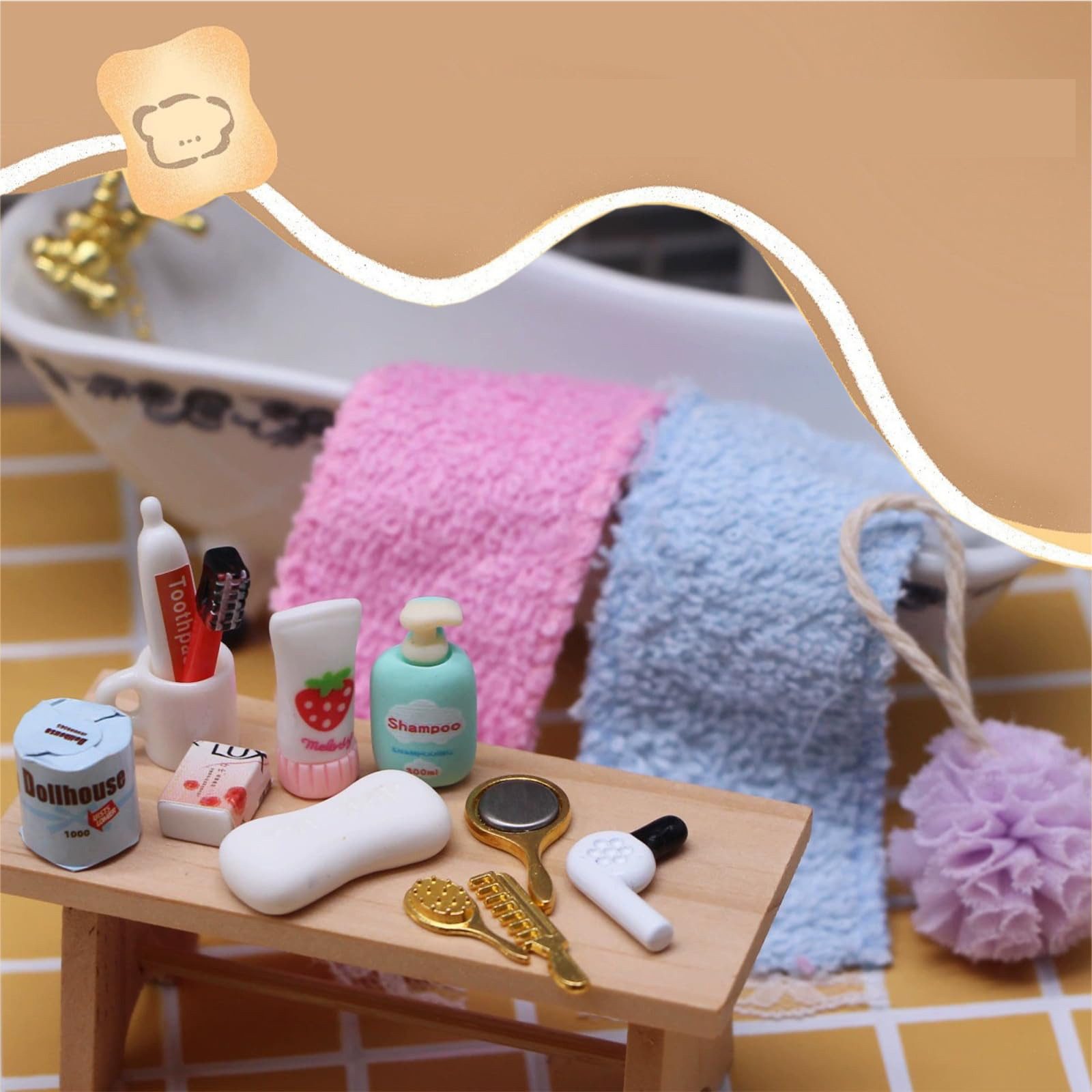 CLTYQ Puppenhausmöbel 15 pcs Wichtel Zubehör,Wichtelzubehör,Wichteltür,Miniatur Zubehör, Wichtel Set,Weihnachtswichtel,Mini Sachen,Miniatur Set,Puppenhaus Deko – Bild 3 von 5