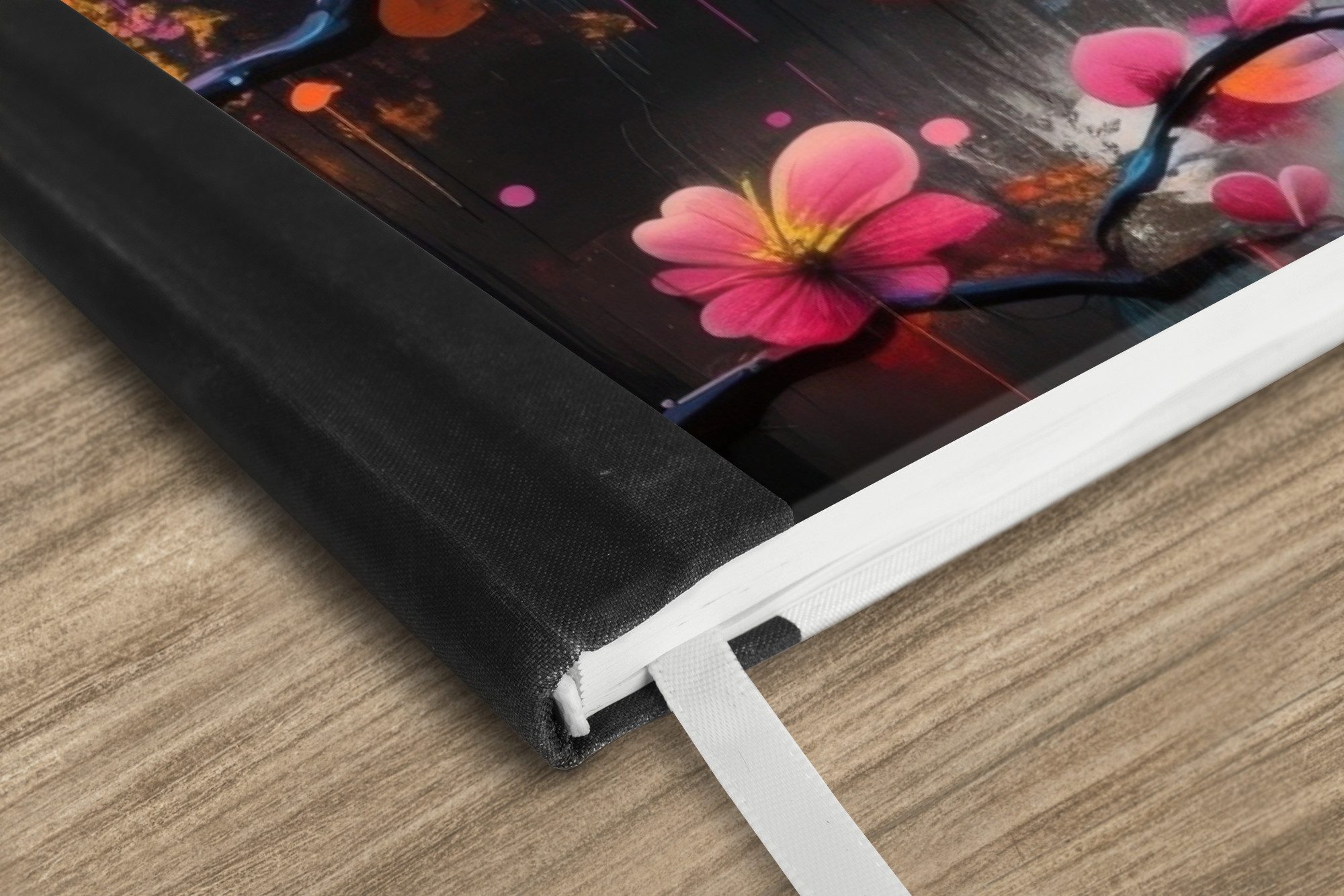 Thumbnail - MuchoWow Notizbuch Blumen - Zweig - Abstrakt - Rosa, Notebook, Notizblock a5, Tagebuch, Journal Liniert