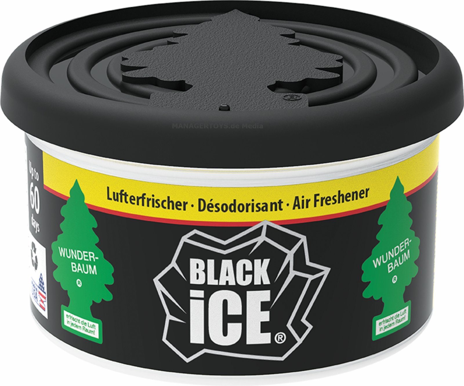 Geruchsfilter Duft Dose Black Ice Zitrus und Wald Luft Erfrischer 48 g bis 60 Tage