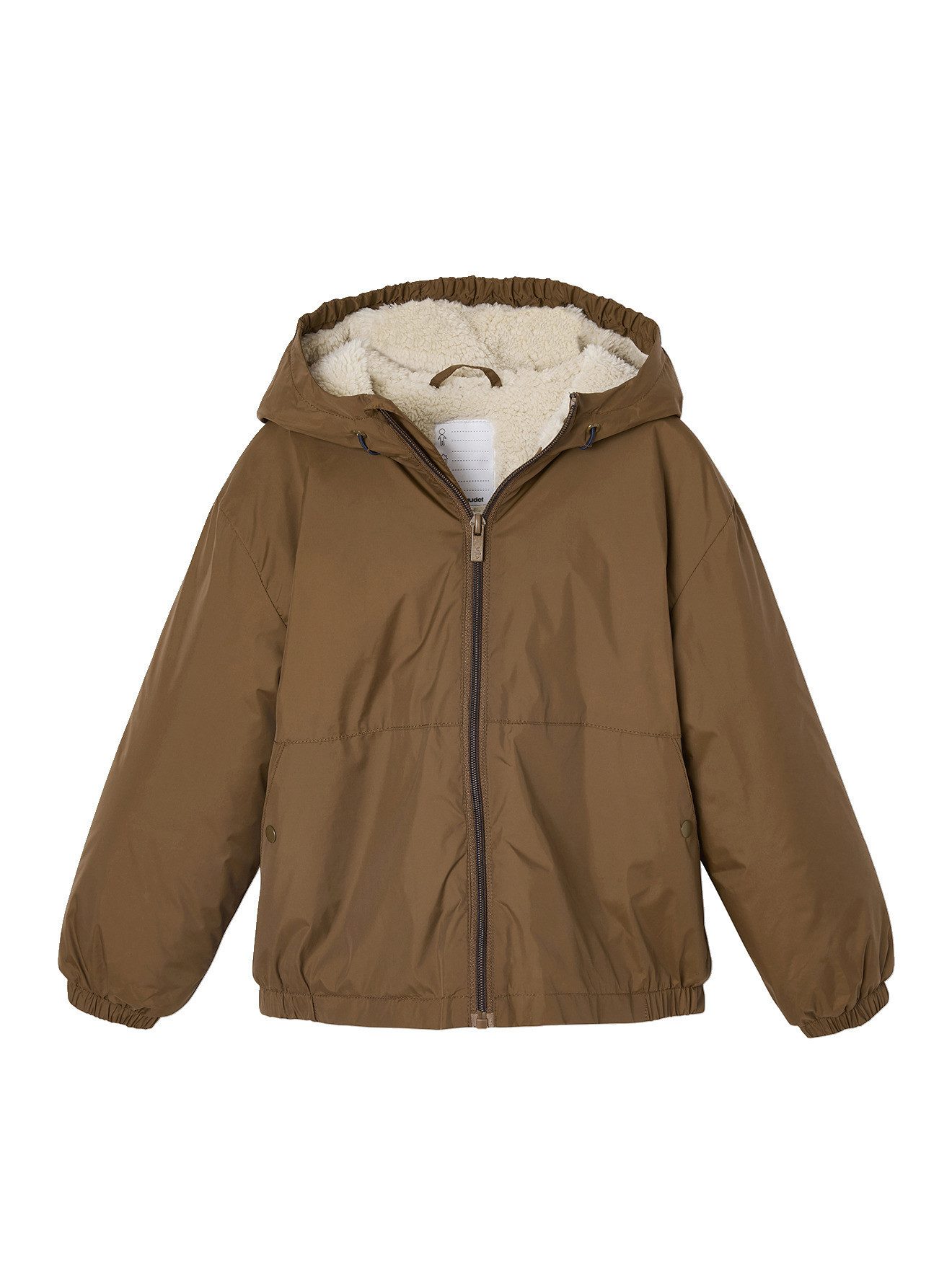 vertbaudet Regenjacke Jungen Anorak mit Teddyfleece-Futter