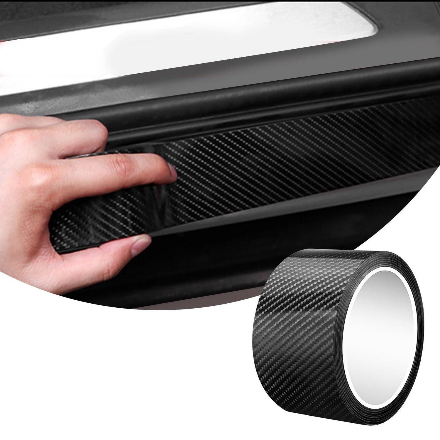 LuxusKollektion Lackschutzfolie Lackschutzfolie Carbonfolie Auto Selbstklebend 7 cm x 10 m Schwarz