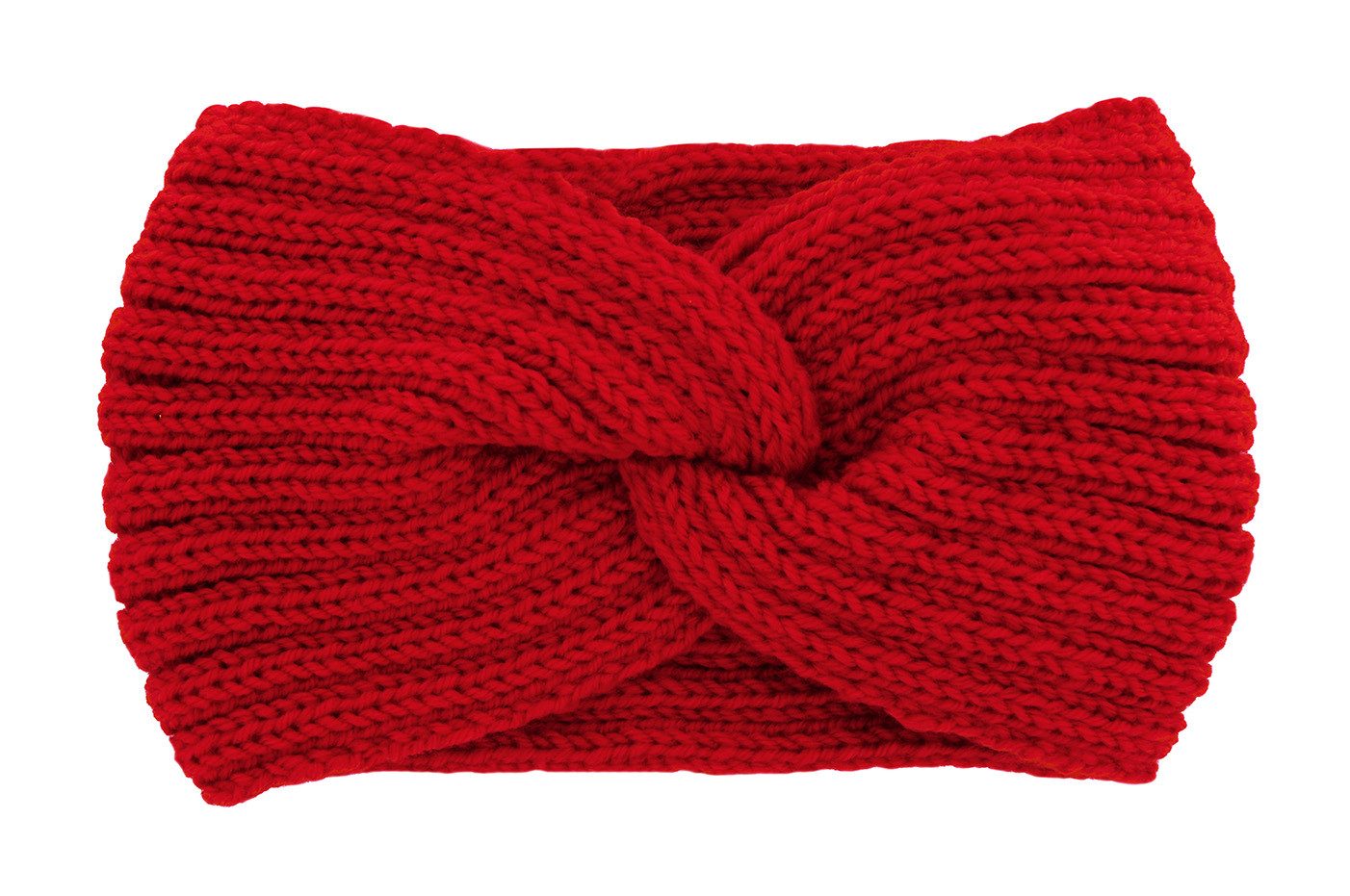 axy Haarband Damen Strick Stirnband mit Twist Knoten, Strick Winter Stirnband Hairband