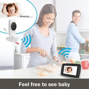 Jioson Babyphone Babyphone mit Kamera 4.3" Digital Funk Drahtloser Video Baby Monitor, 1-tlg., 2-Wege-Audio, VOX Modus, Nachtsicht, Temperatursensor