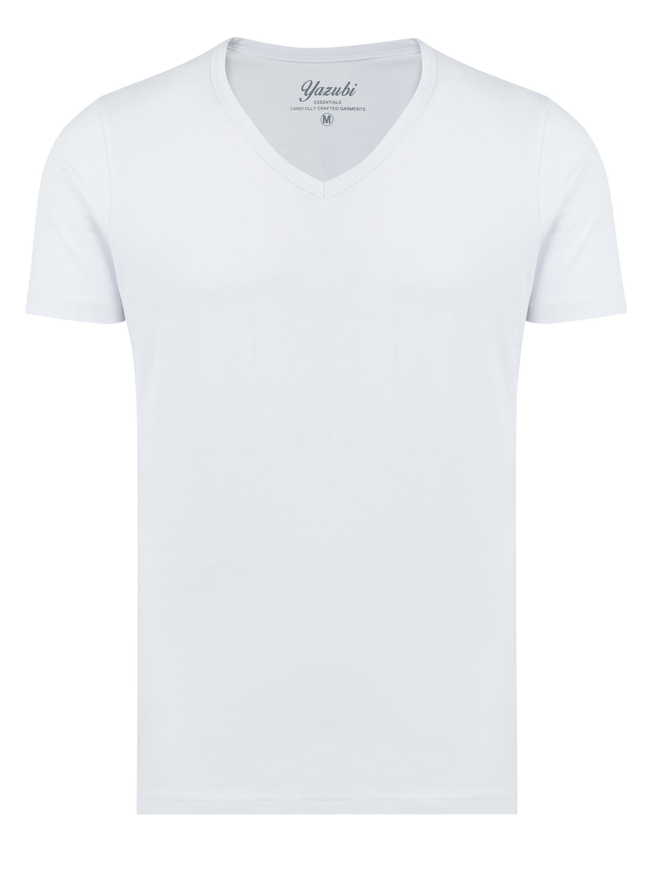 (Spar-Set, T-Shirt bequemes 5er-Pack) Shirt T-shirt mit Mix modisches V-Ausschnitt Yazubi Mythic (Mix1)