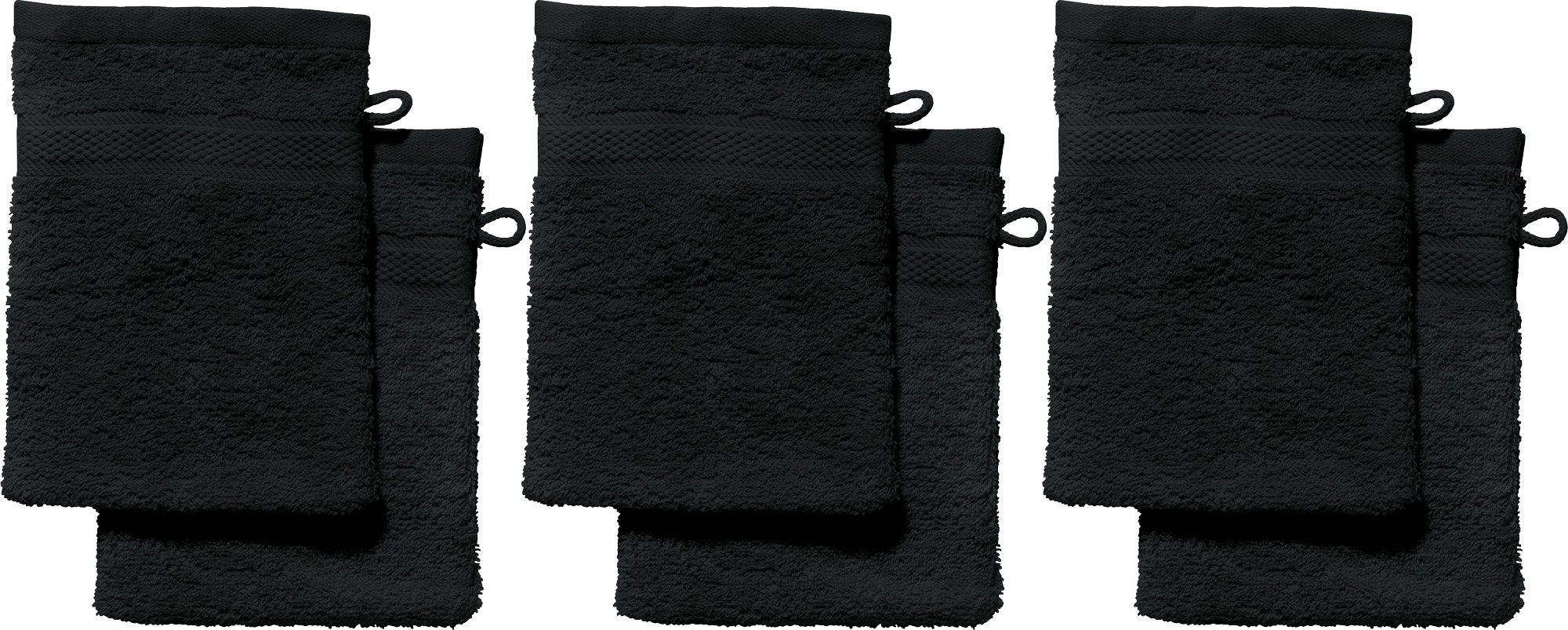 REDBEST Waschhandschuh Waschhandschuh "Chicago" 6er-Pack, Frottier, Walk-Frottier Uni