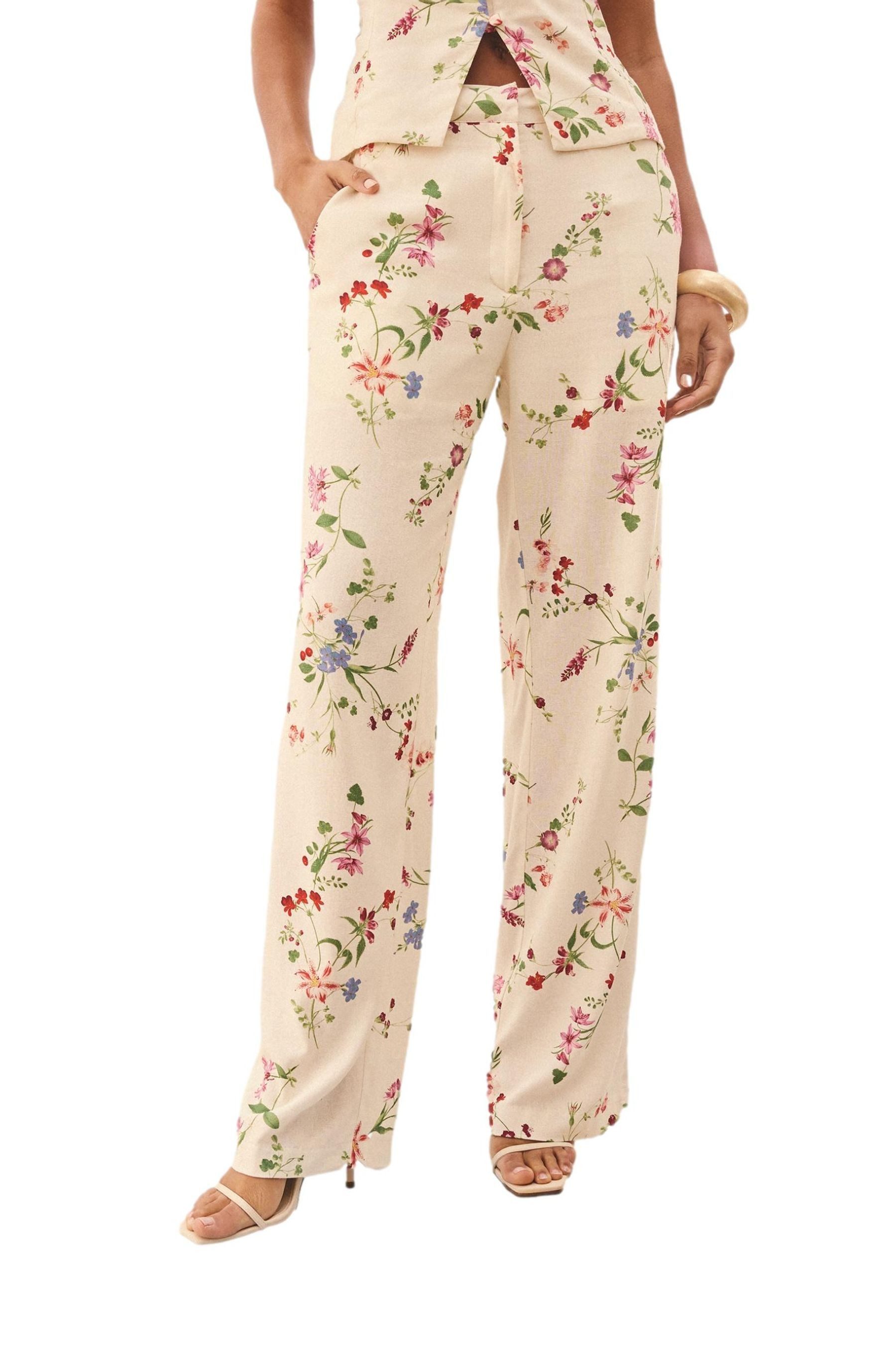 Love & Roses Palazzohose Love & Roses Hose mit weitem Bein (1-tlg)