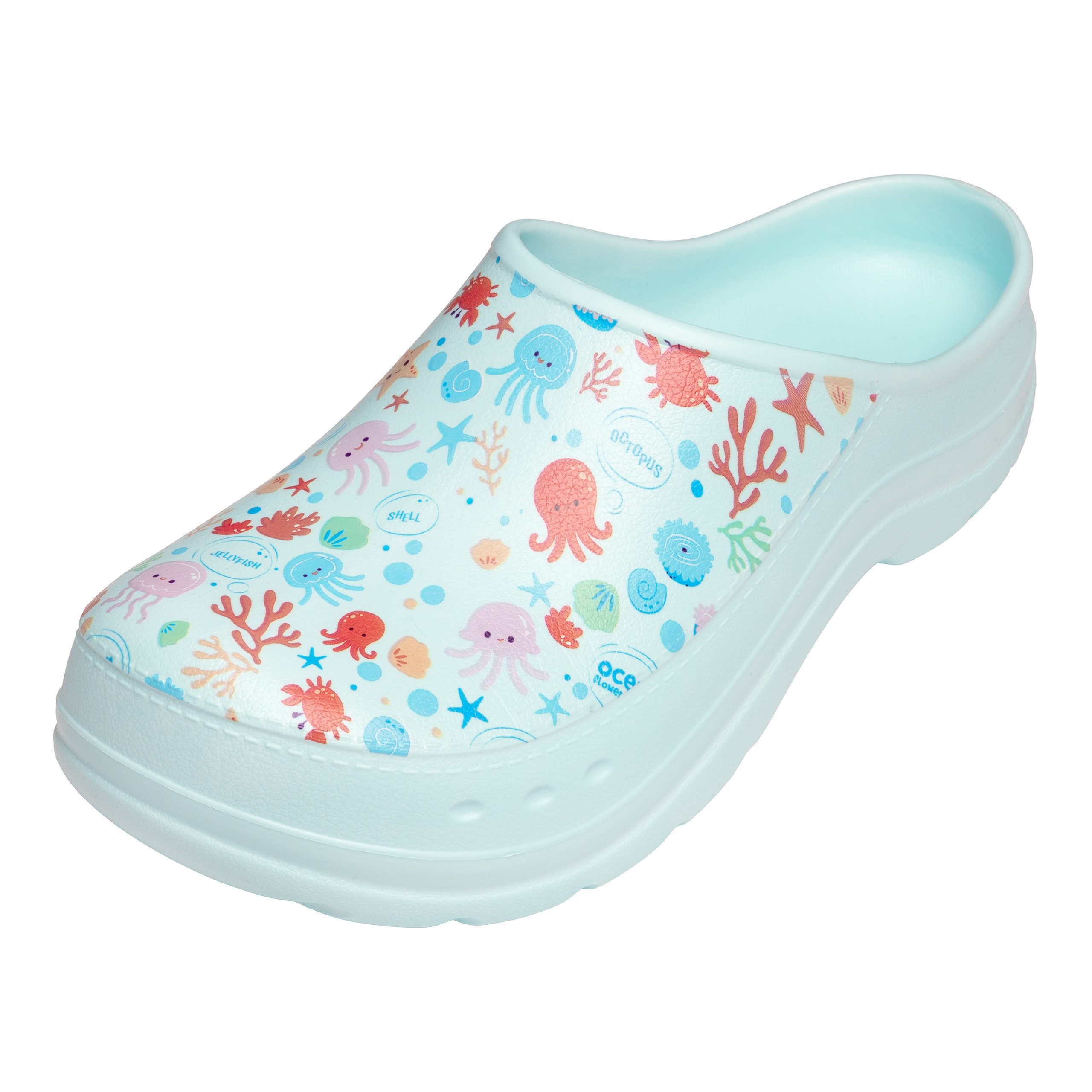 Gartenclogs für Damen Ultraleicht EVA Gemustert Gartenschuhe LA-CA-27 Clog