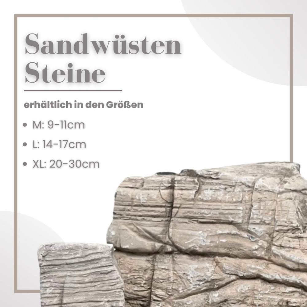 Aquaone Aquarium Aquarium Natursteine Sandwüsten Stein 1 Stück Gr. XL 3-10 kg