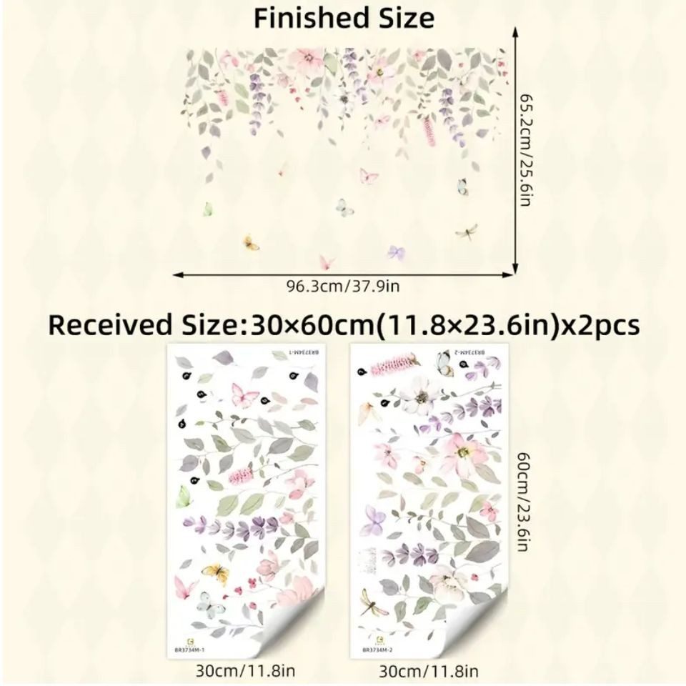 Montegoni Wandsticker 2er Set BRUP Blumen- & Schmetterling Wandaufkleber – günstig online kaufen
