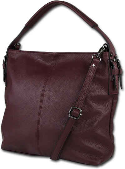 Toscanto Shopper Toscanto Schultertasche, Shopper (Shopper, Shopper), Damen Tasche Echtes Leder rot, bordeaux, Made-In Italy