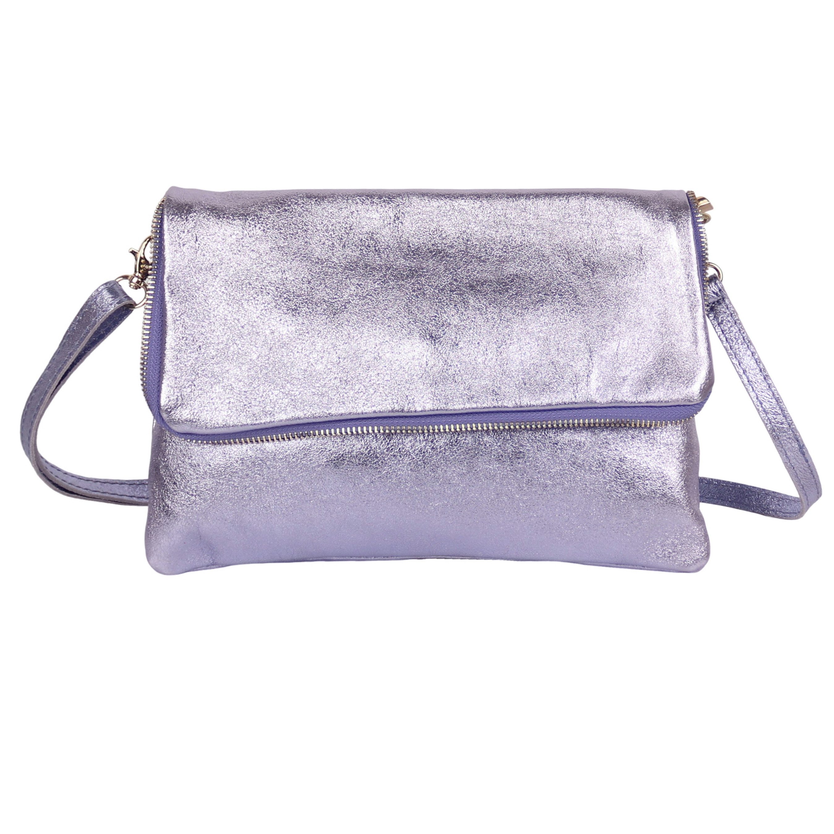 MIRROSI Umhängetasche Damen, Crossbody Bag, Echtleder Made in Italy, ca.26x19x2cm (BXHXT)
