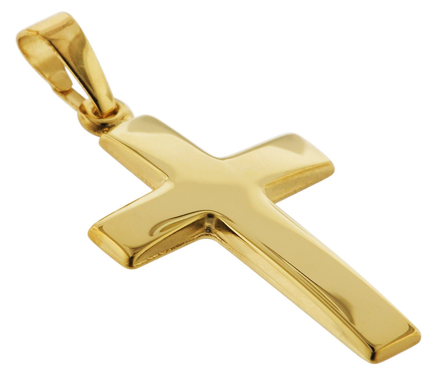 trendor Kette 21 Anhänger Gold 333 Kreuz (8 mm Kt) plattierter mit mit Anhänger