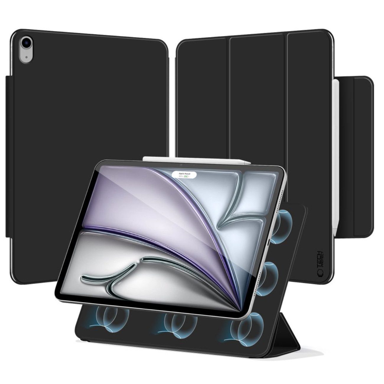TECH PROTECT Tablet-Hülle für iPad Air 13" 2024 / 2025, Magnetische Smart-Hülle mit Stand- und Weckfunktion