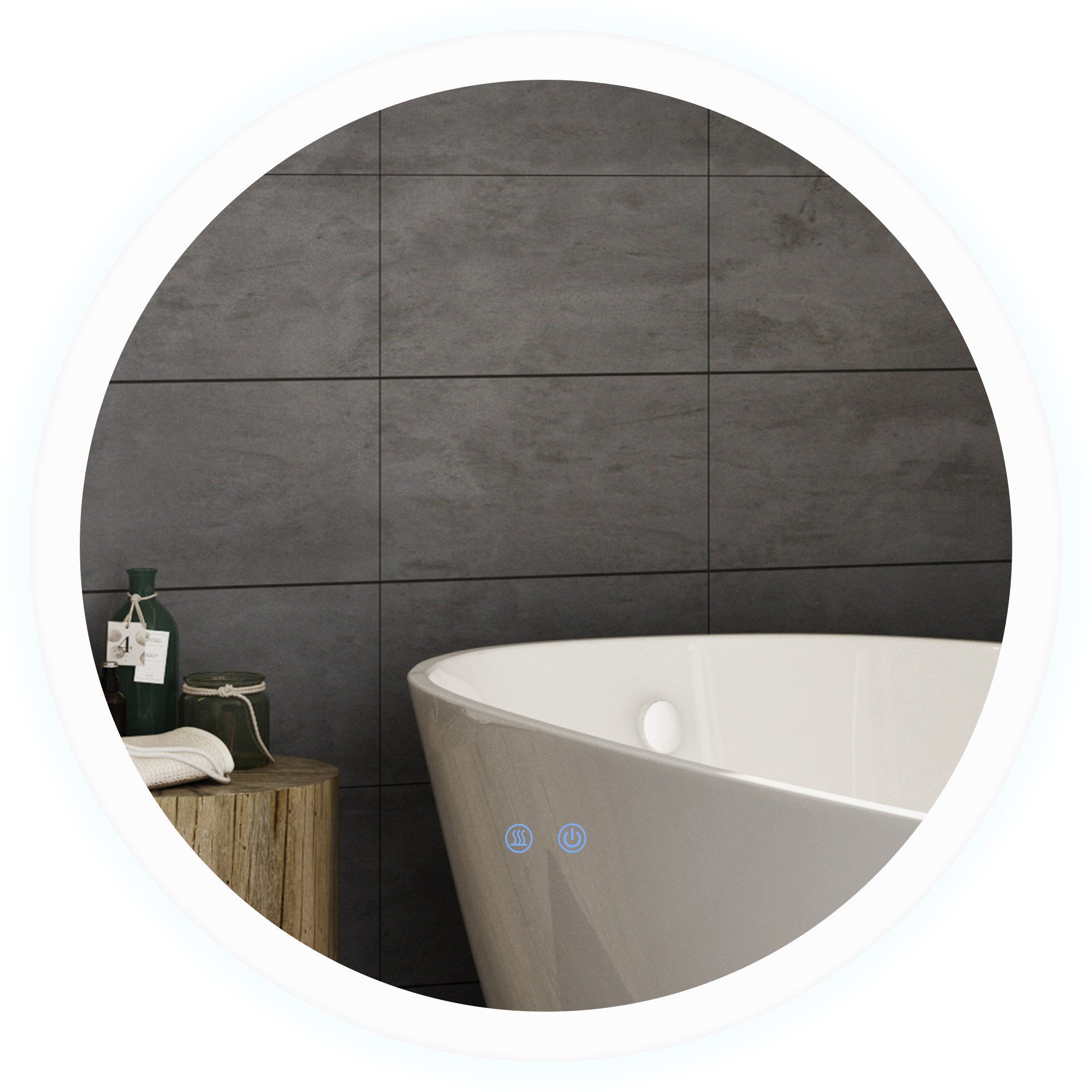 Kleankin Spiegel mit Beleuchtung, Touch-Schalter, Memory-Funktion (Wandspie günstig online kaufen